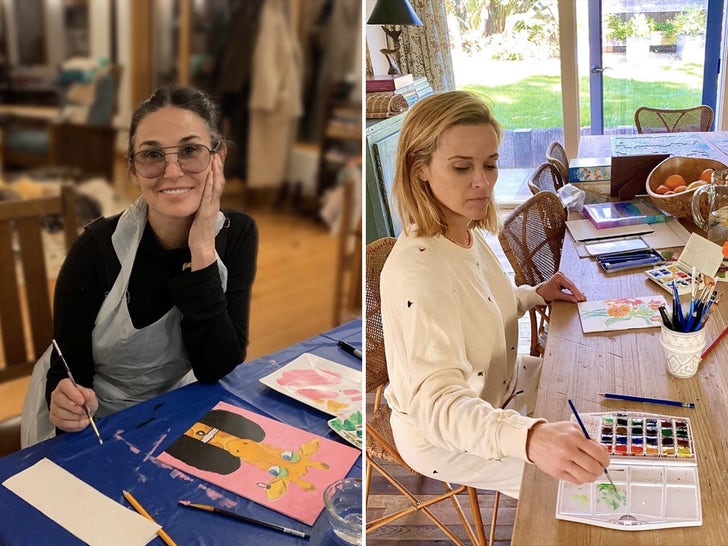 Celebs Painting At Home
