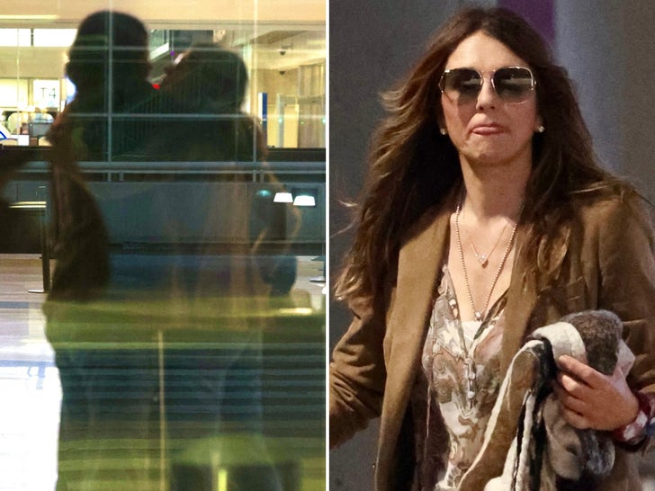 Billy Ray Cyrus Kisses New GF Elizabeth Hurley at Nashville Airport