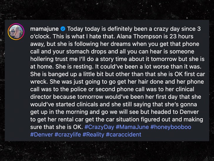 Mama June Alana Thompson porque Crash Instagram Sub