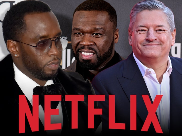 Diddy 50 Cent i Ted Sarandos Getty 1
