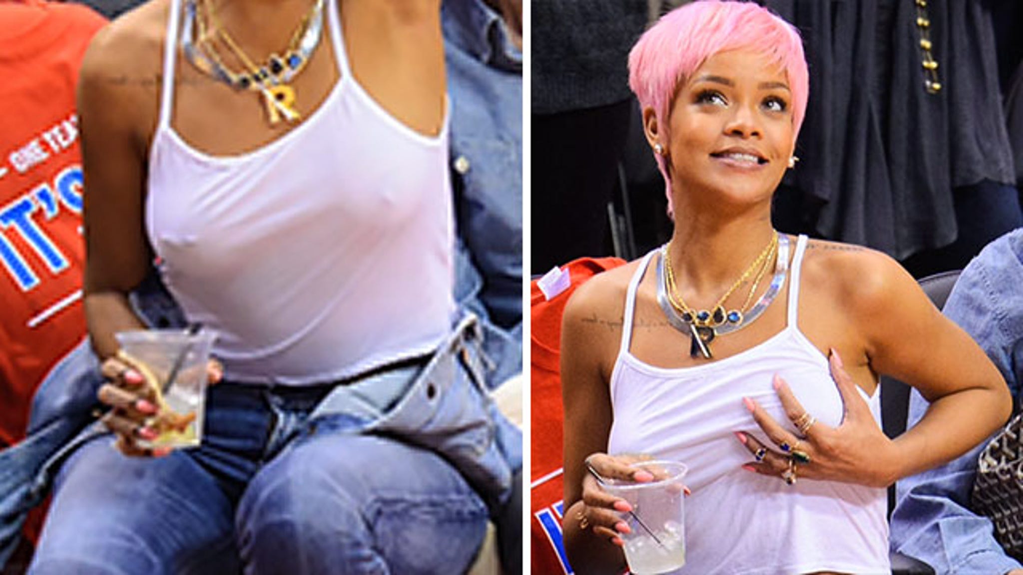 Rihanna boob size