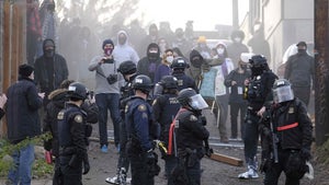 Portland Protesters Violently Clash with Police Over 'Red House' Eviction