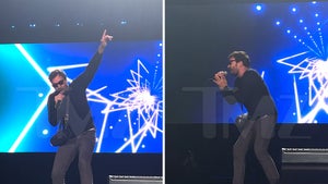 Jimmy Fallon Performs at Jonas Brothers Concert, Rocks Yankee Stadium