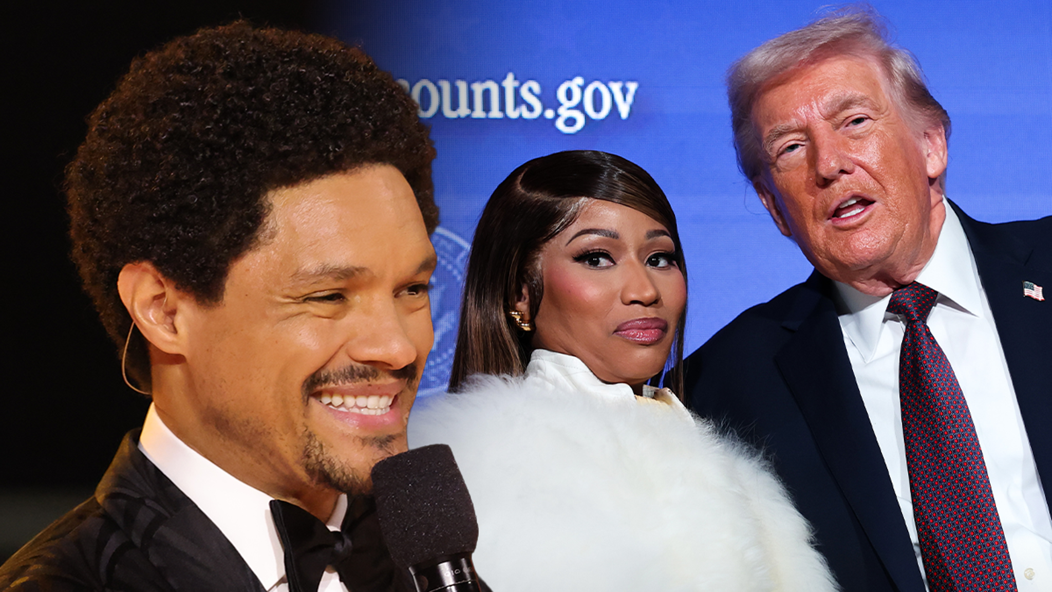 Trevor Noah Takes Dig At Nicki Minaj & Donald Trump During Grammy Awards Trevor Noah Takes Dig At Nicki Minaj & Donald Trump During Grammy Awards