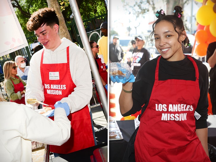 Stars Serving Thanksgiving Meals At LA Mission