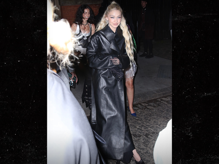 gigi hadid arriving zero bond afterparty