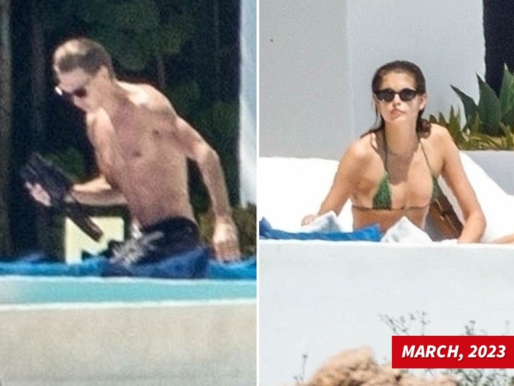 Austin Butler and Kaia Gerber Lounge Poolside in Mexico
