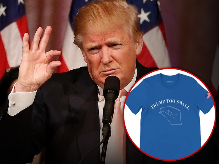 donald trump and too small shirt