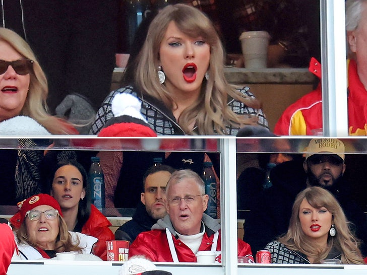 Taylor Swift & Caitlin Clark cheer the chiefs