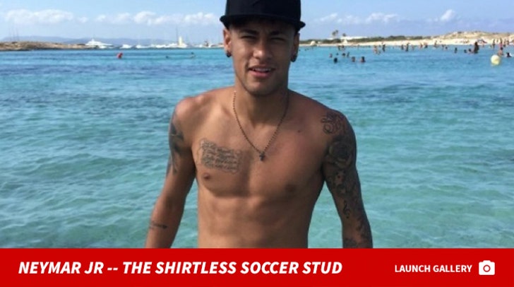 Neymar Jr -- The Shirtless Soccer Stud