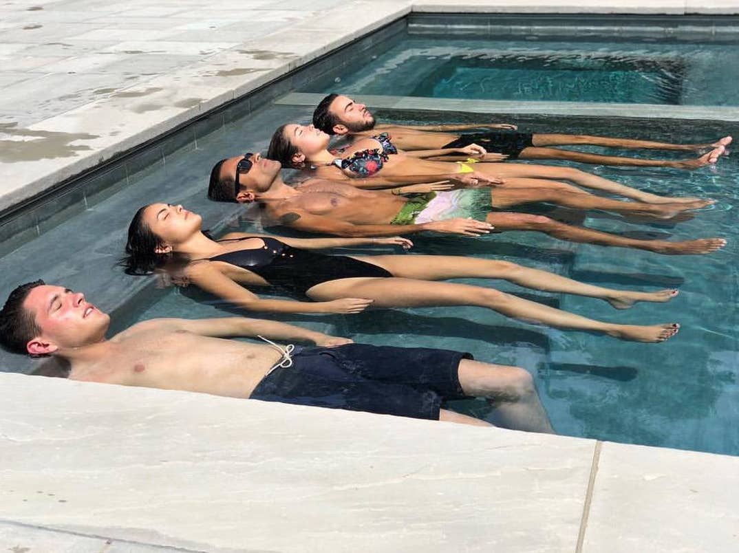 Casey Cott, Camila Mendes, Mark Consuelos and Lola Consuelos