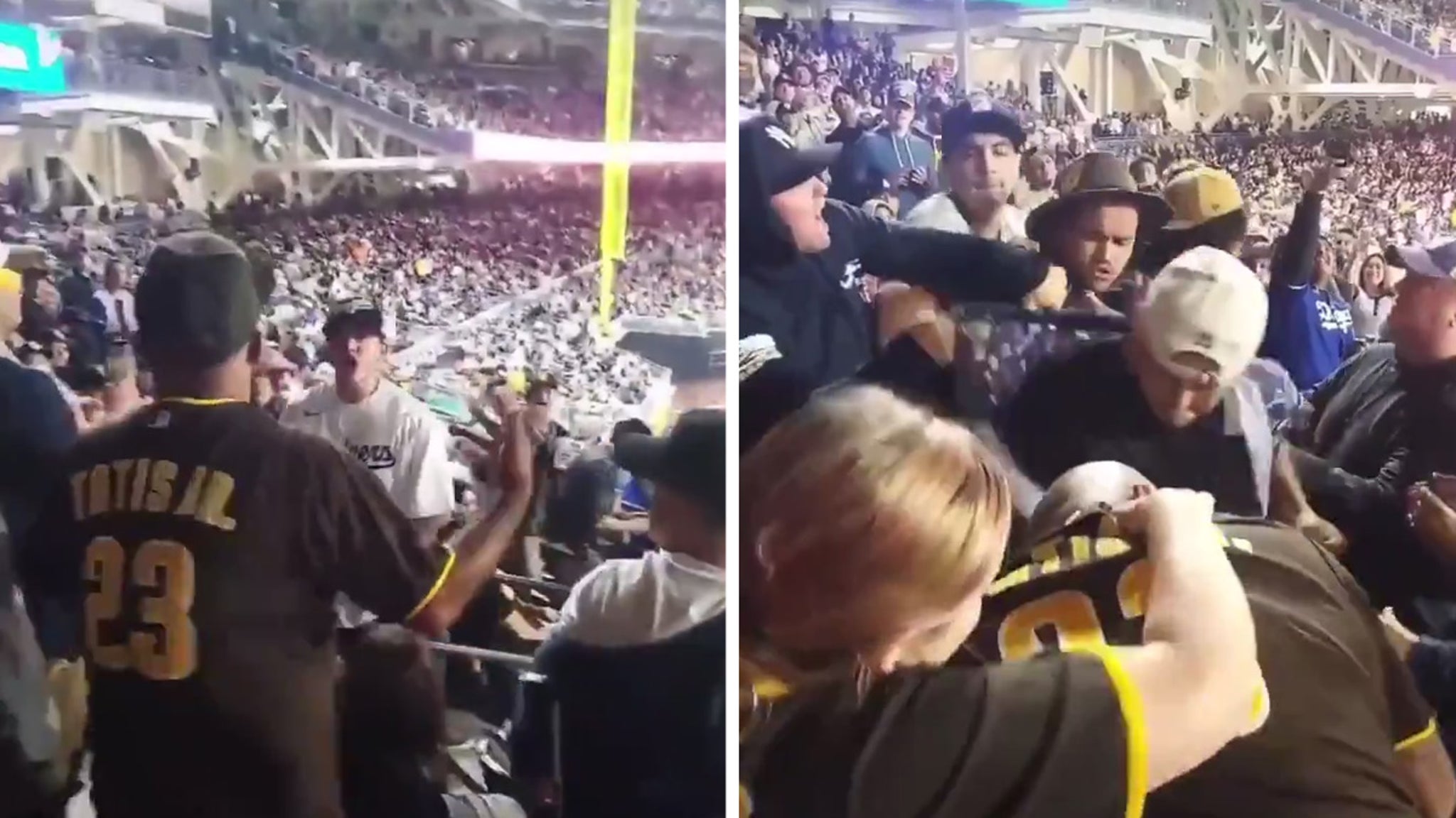 Dodgers Fan Wants Smoke from Padres Fan, Proceeds to Get Ass Beat