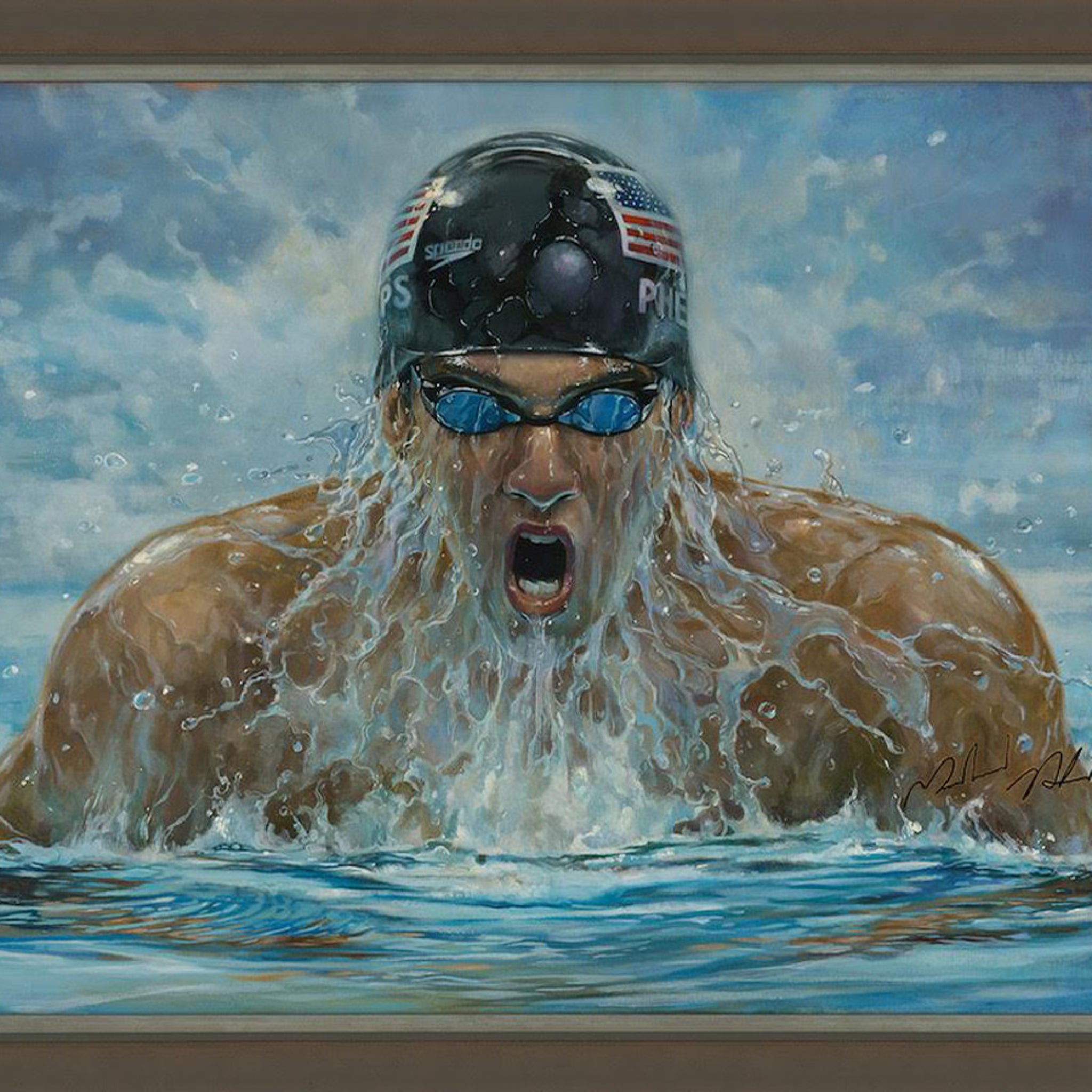 Michael Phelps' Paintings Depicting '08 Olympics On Sale For $2