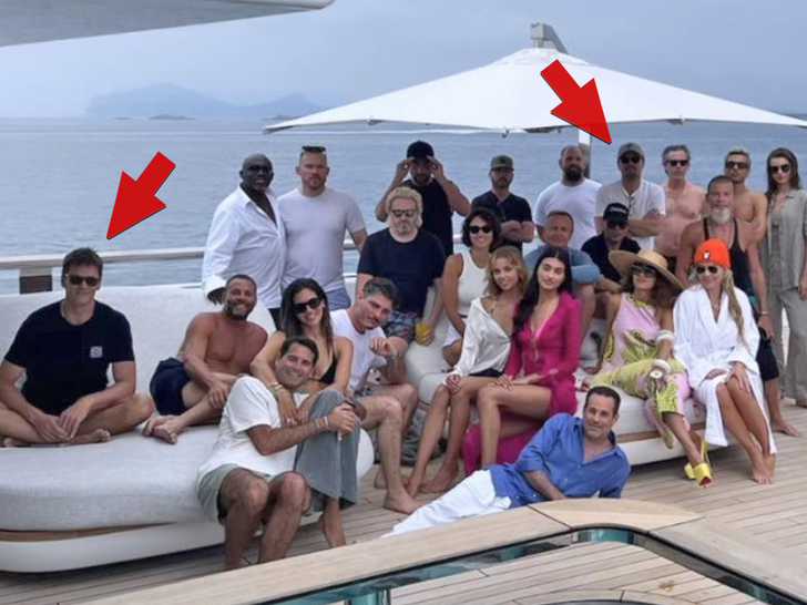 Tom Brady with Leo DiCaprio on yacht in Sardinia