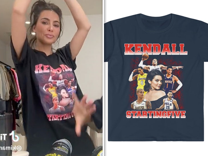 Kim Kardashian, NBA Eski Erkek Arkadaşlarıyla Tişört Giyerek Kendall'ı Trolledi