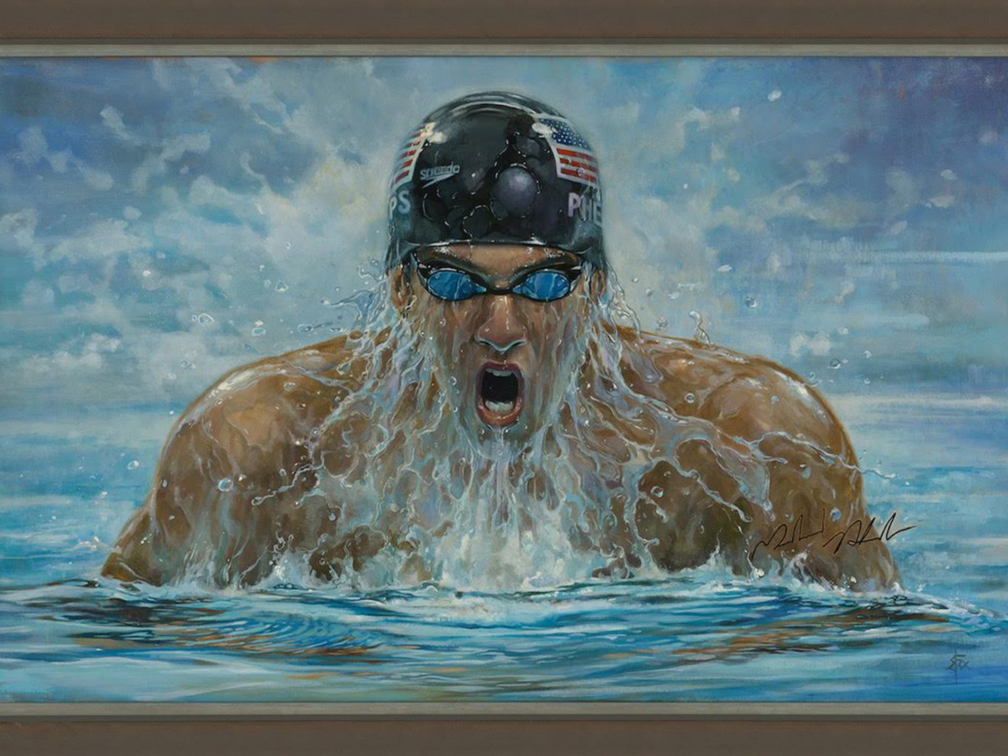 Michael Phelps' Paintings Depicting '08 Olympics On Sale For $2