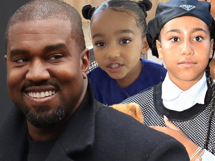 kanye west and daughters