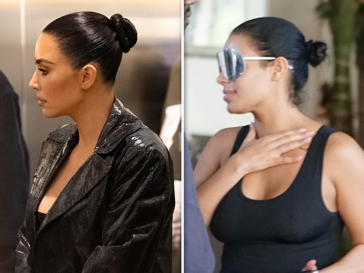 Kanye West and Kim Kardashian Look-Alike Chaney Jones Grab Lunch in Miami