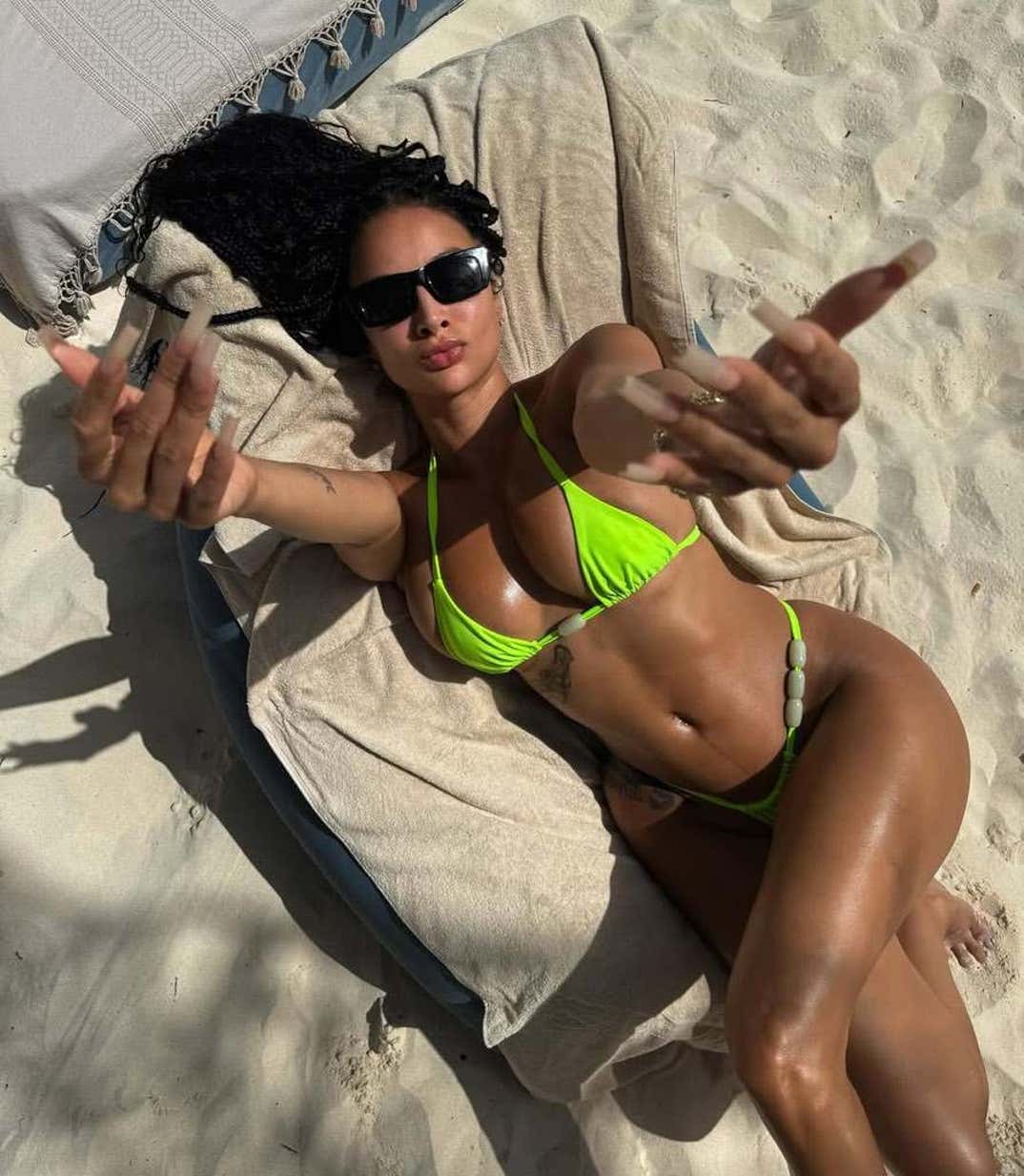 0219 Draya Michele Neon Bikini 3