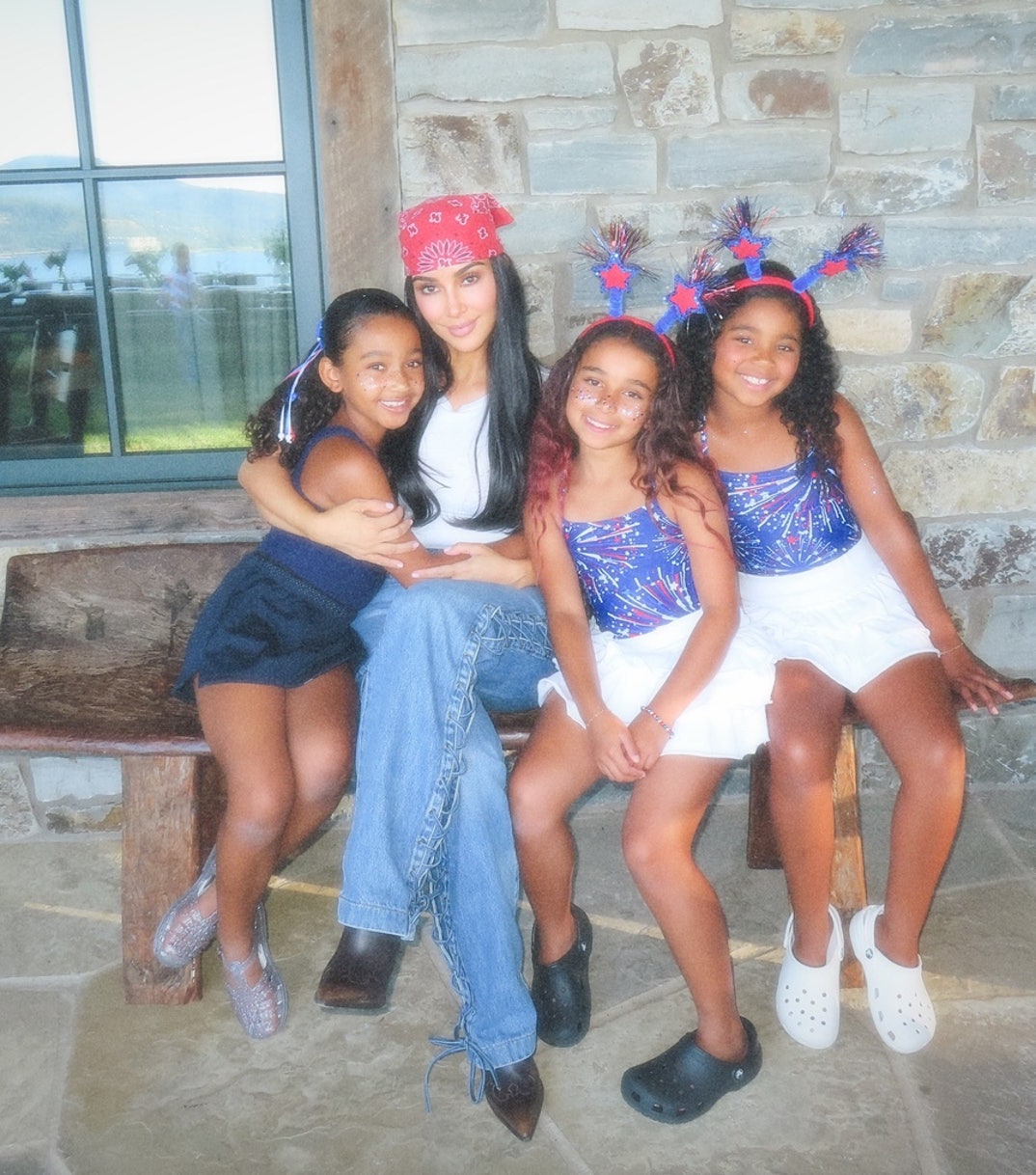 Kim Kardashian Lewis Hamilton Kids At Lake 13