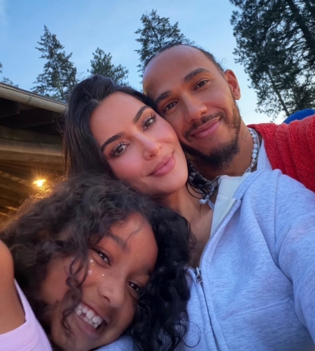 Kim Kardashian Lewis Hamilton Kids At Lake 3