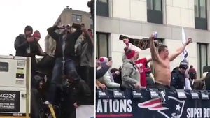 Gronk TOPLESS BEER POUNDING ... At Super Bowl Parade (VIDEO + PHOTO)