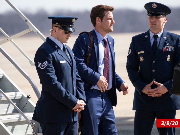 0310 Matt Gaetz steps off Air Force One shutterstock