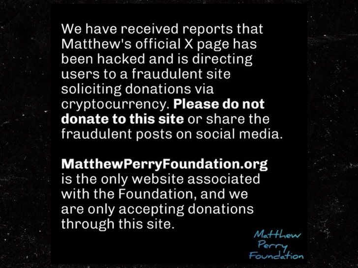 mathew perry foundation statement