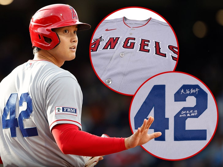 shohei otani jersey for auction angels