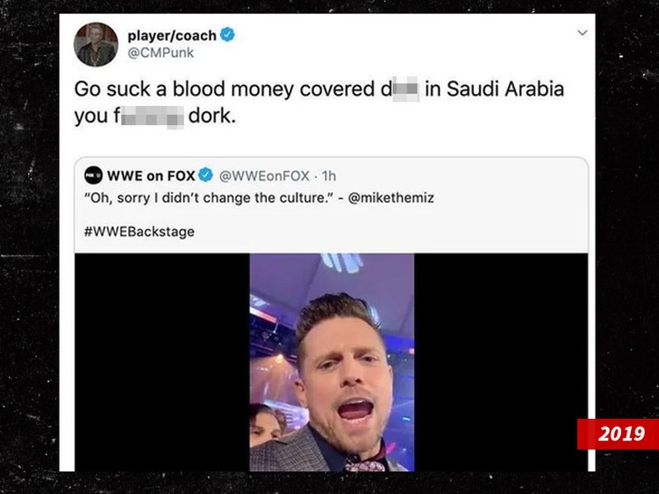CM punk called out the miz for doing shows in Saudi Arabia