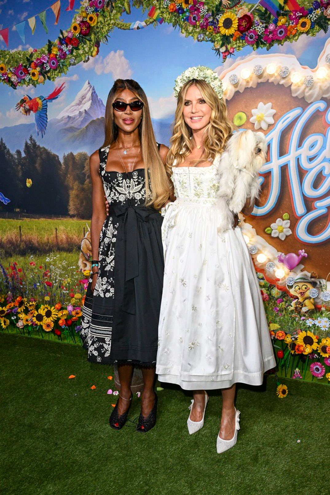 Naomi Campbell and Leni Klum