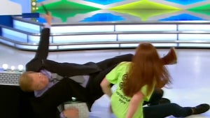 Drew Carey Yanked to Ground by 'Price is Right' Hug Fail with Wild Contestant