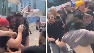 Pro-Trump Proud Boys Group in Violent Fight with Black Lives Matter Protesters