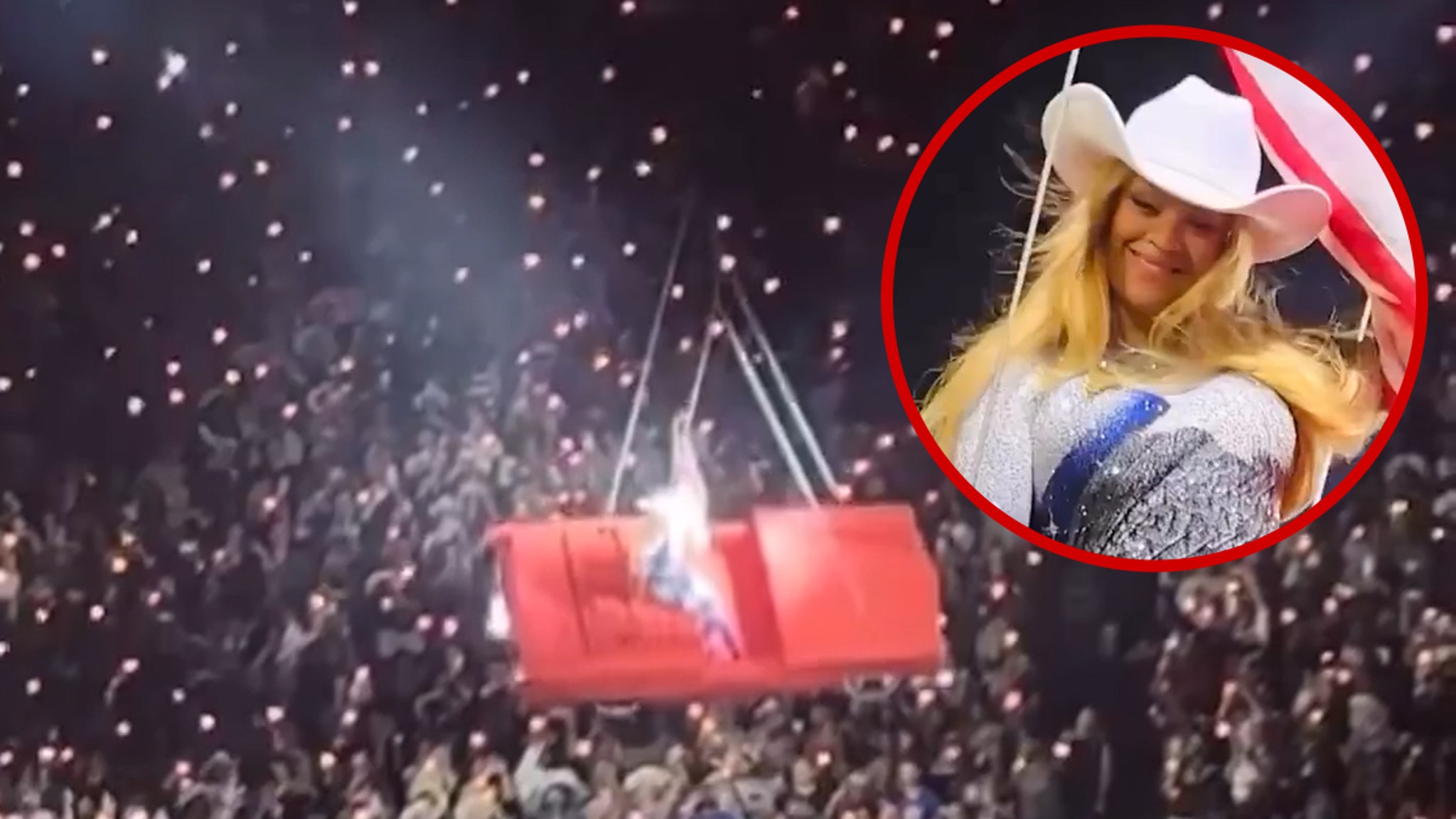 Beyoncé Experiences Frightening Situation During Texas Concert, on Video