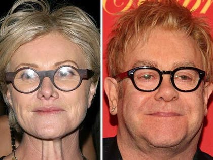 Deborra-Lee Furness and Elton John