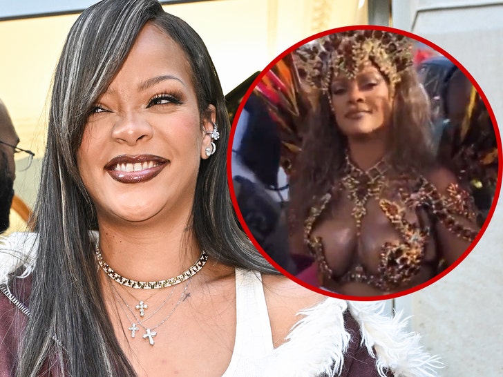 Rihanna Spreads Wings at Crop Over Carnival in Barbados