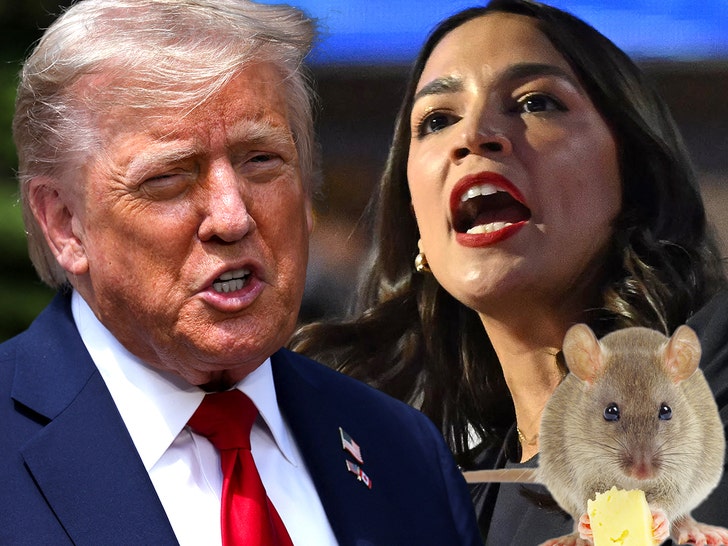 Donald Trump AOC Mouse Comer queijo Getty Comp