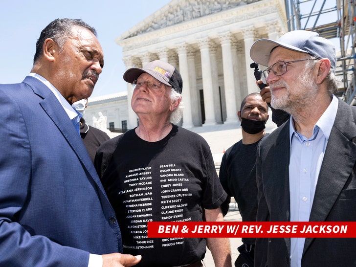 Ben & Jerry w- Rev. Jesse Jackson getty
