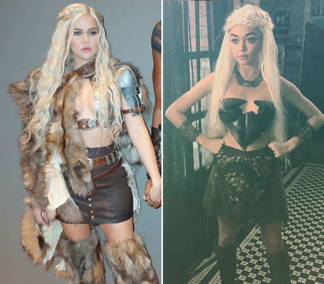 Khloe Kardashian (34) vs. Sarah Hyland (28) -- Khaleesi Cosplay Edition