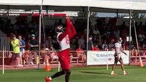 Tom Brady Throws TD Pass To Julio Jones In First Bucs Practice Together
