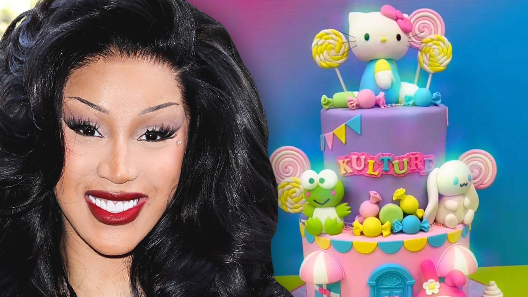 Cardi B Cashes In on Custom ‘Hello Kitty’ Cake for Kulture’s Birthday