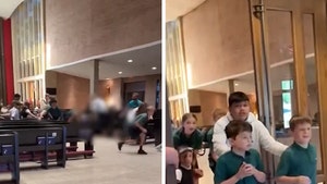 Children Running Out Of Church