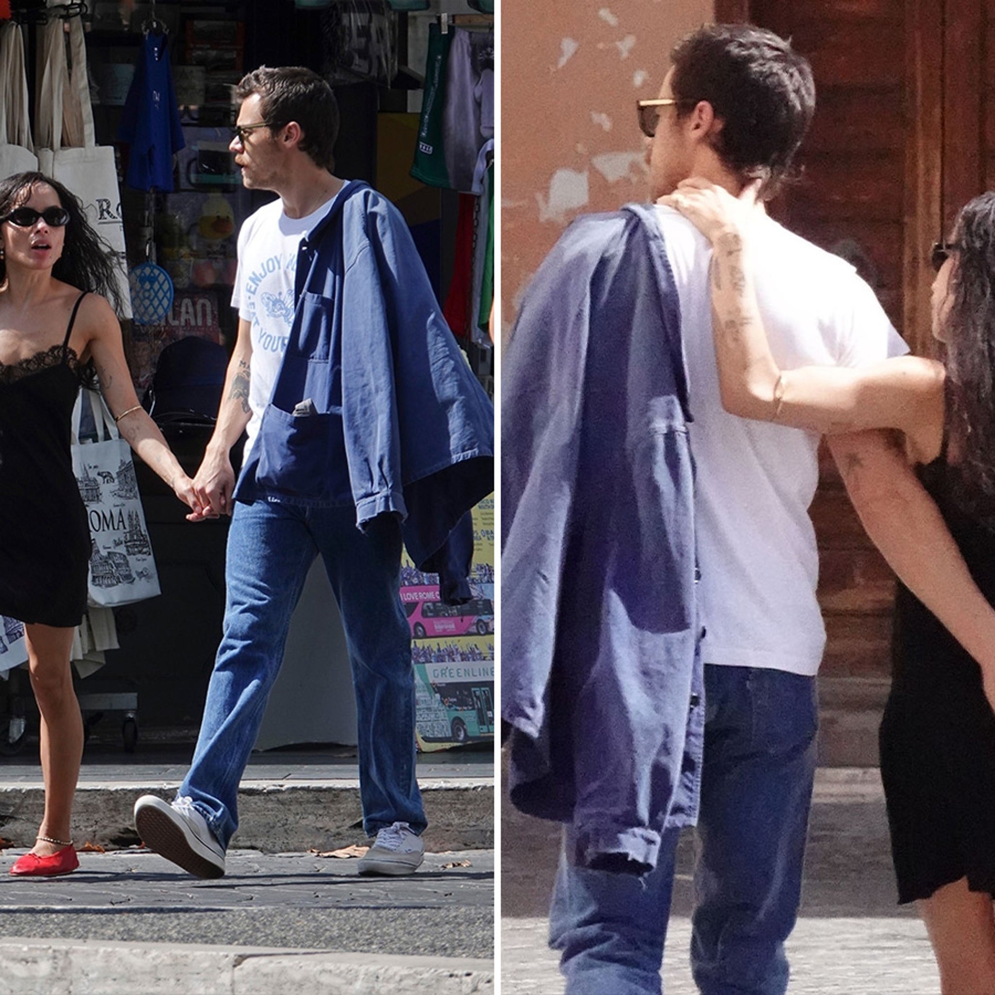 Harry Styles and Zoe Kravitz Pack on PDA With Butt Squeezes in Rome