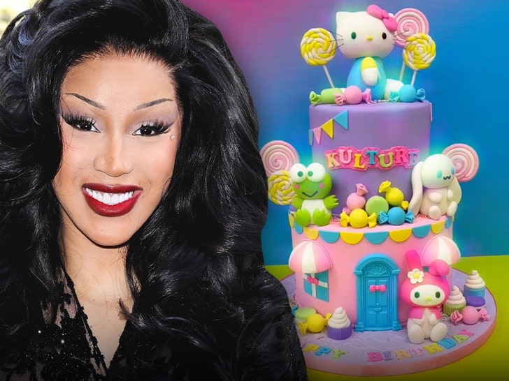 Cardi B Cashes In on Custom ‘Hello Kitty’ Cake for Kulture’s Birthday