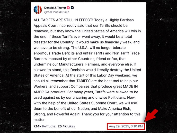 donald trump truth social post sub