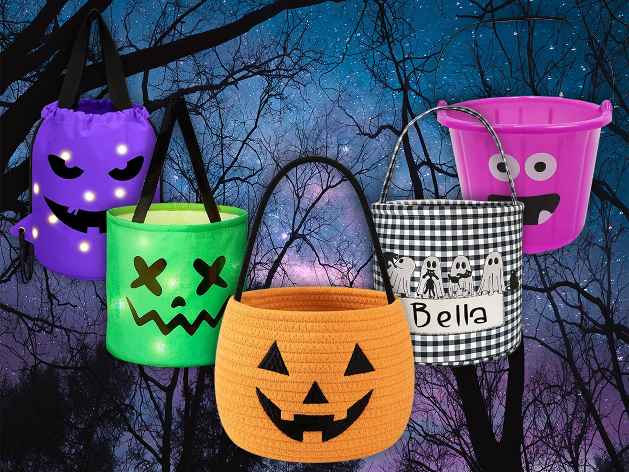 Trendy Trick-or-Treat Candy Buckets on Amazon