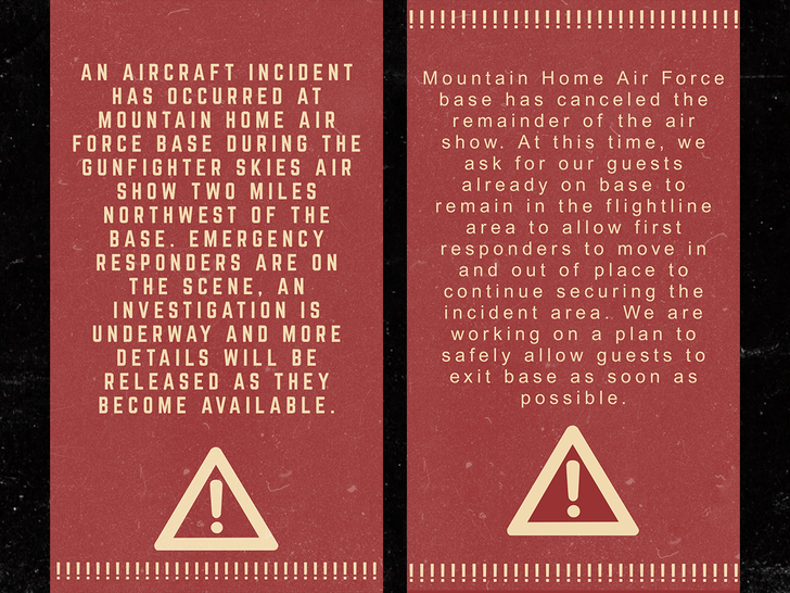 sub Mountain Home Air Force Base Gunfighters crash statement facebook