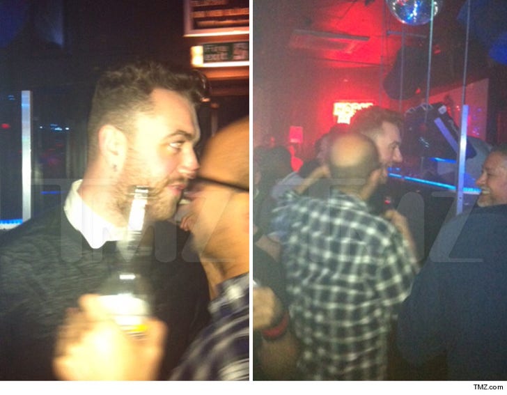 Sam Smith -- Horsing Around with Friends PHOTOS :: 0105-sam-smith-tmz-4