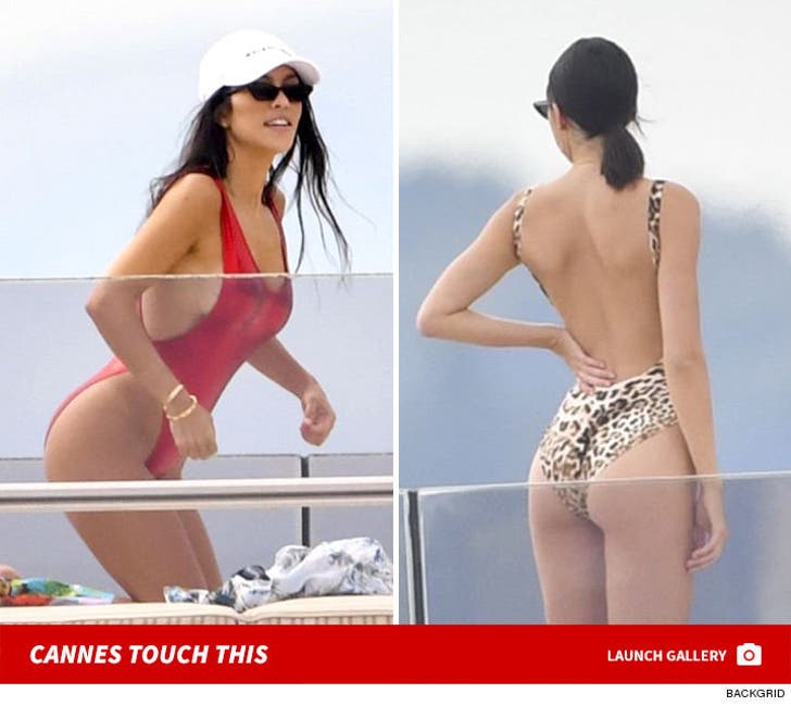Kourtney and Kendall in Bikinis -- Cannes Touch This!