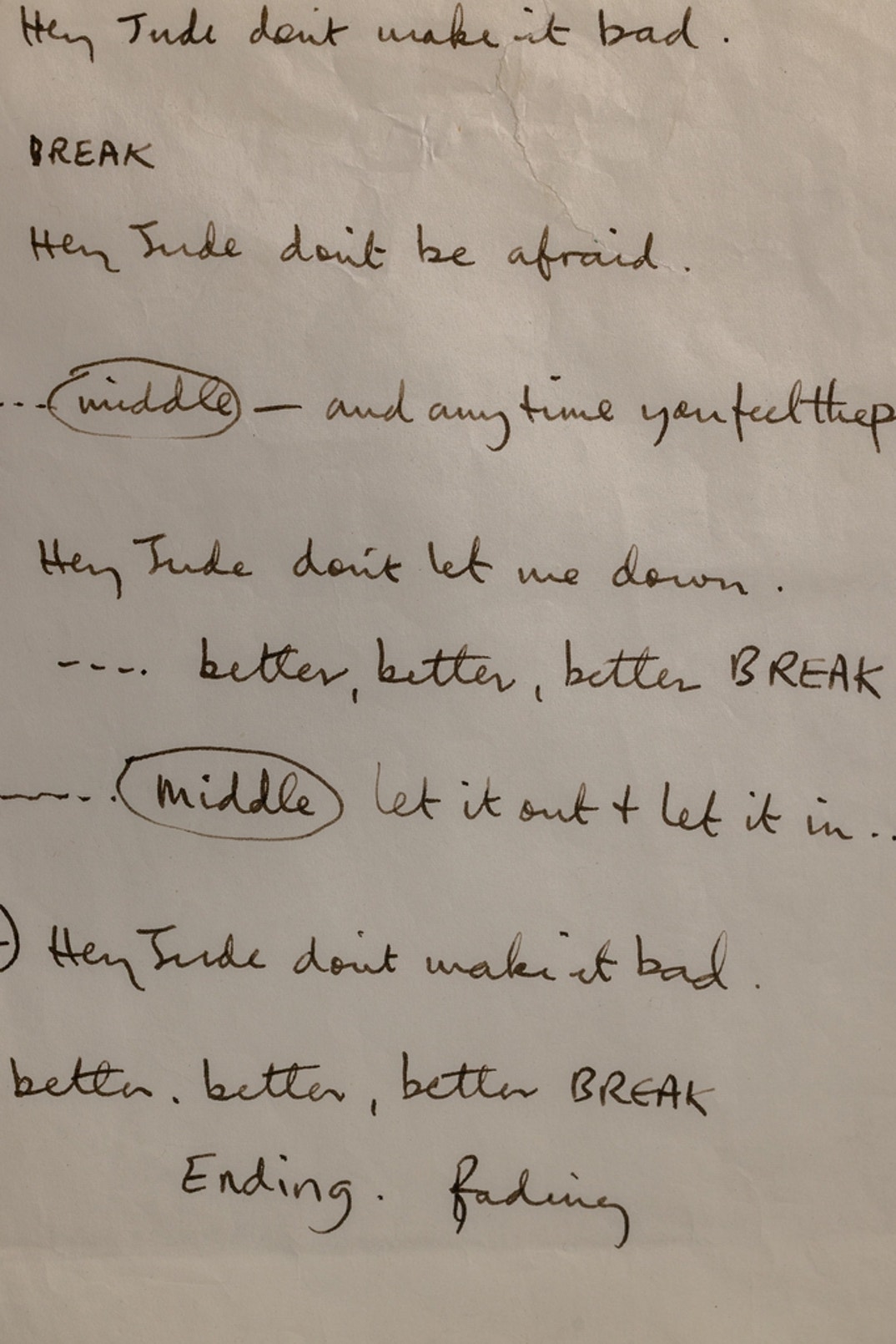Irsay Alternate 36 Hey Jude Lyrics Christies March 2026